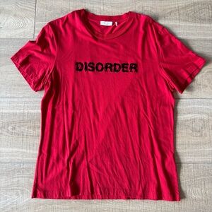 Sandro Vibrant Red Tee with Bold Black Print